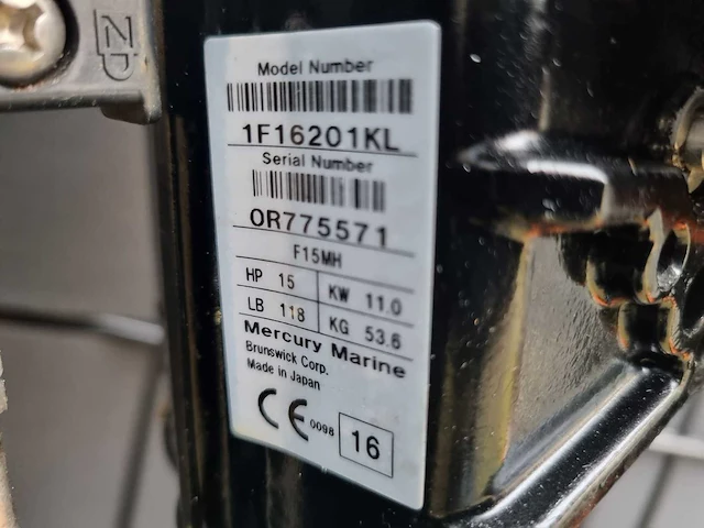 Mercury - 15pk 4-takt - buitenboordmotor - afbeelding 13 van  13