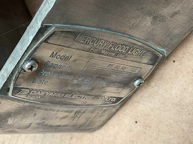 Mercury pf 40m vintage marine flood light - afbeelding 5 van  5