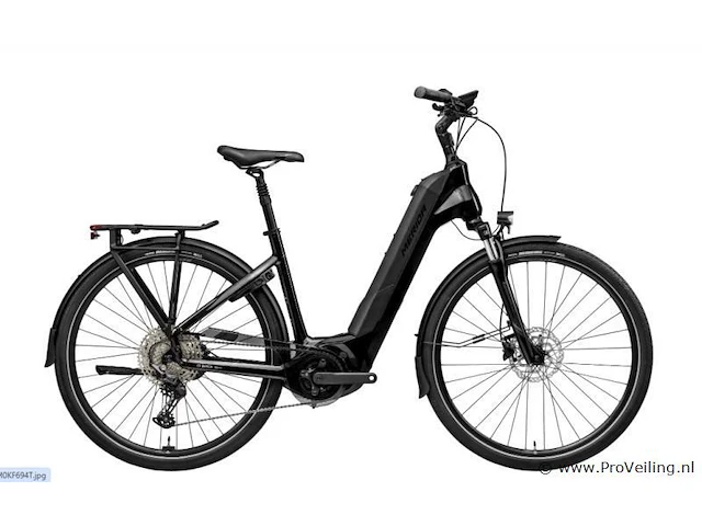 Merida elektrische damesfiets | model efloat city 600 | kleur shiny black | maat m (48 cm) - afbeelding 1 van  17