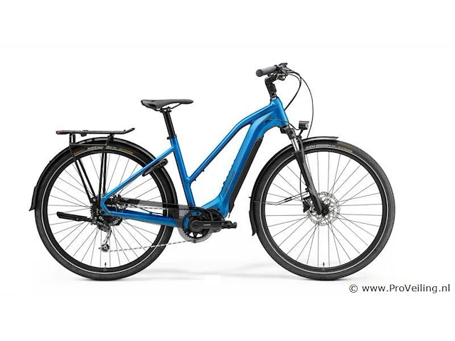 Merida elektrische damesfiets | model espresso tour 400 | kleur silk blue black | maat l (55 cm) - afbeelding 10 van  17