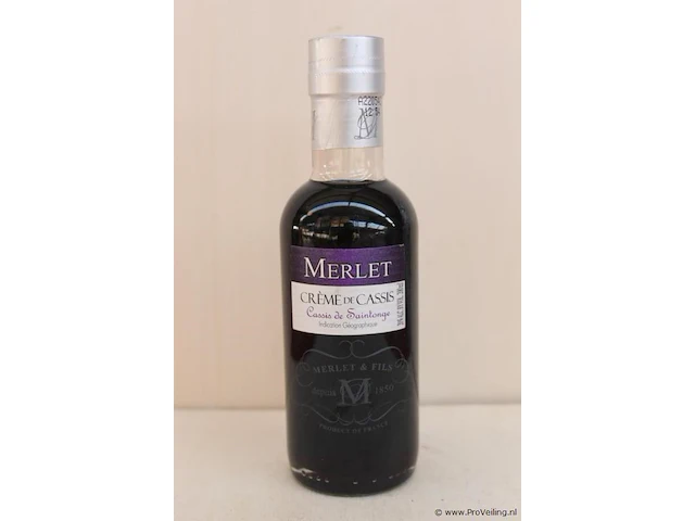 Merlet créme de cassis likeur - 20 cl - winkelverkoopprijs € 11.50 - afbeelding 1 van  3