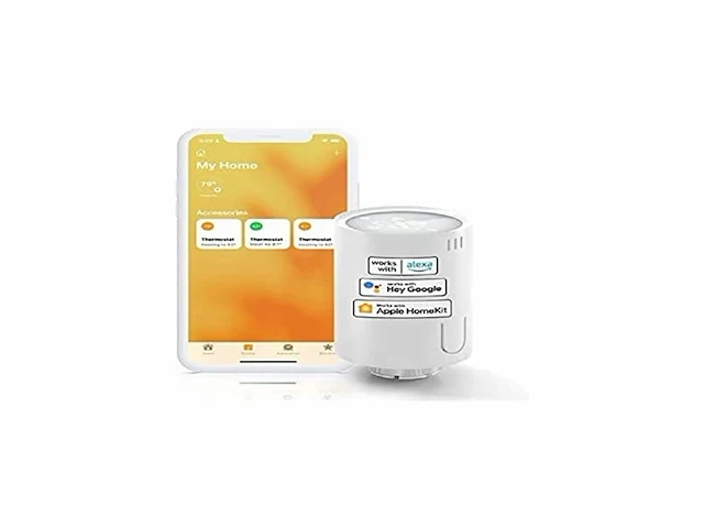 Meross slimme radiatorthermostaat compatibel met homekit compatibel met siri, alexa en google assistant 6 adapters, 1 stuk - afbeelding 1 van  4