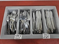 Mes en vork bestek set (125x) - afbeelding 1 van  2