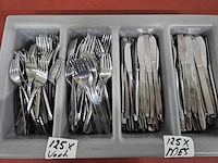 Mes en vork bestek set (125x) - afbeelding 2 van  2