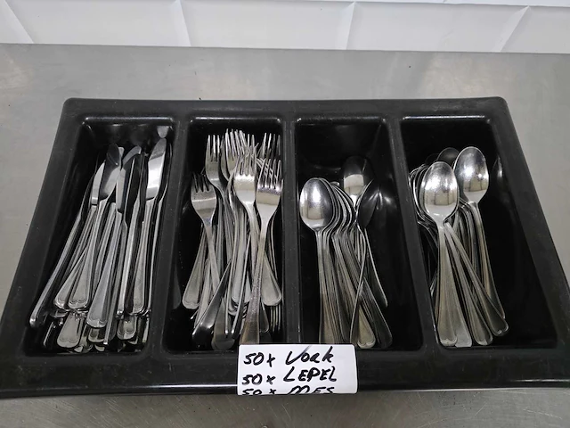 Mes, lepel en vork bestekset (50x) - afbeelding 4 van  4