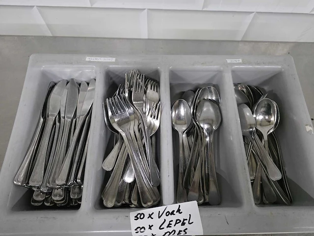 Mes, lepel en vork bestekset (50x) - afbeelding 1 van  4