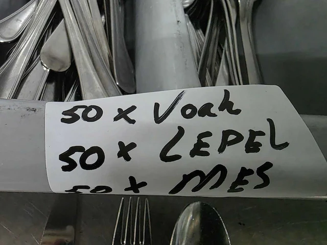 Mes, lepel en vork bestekset (50x) - afbeelding 3 van  4