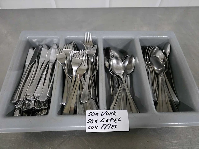 Mes, lepel en vork bestekset (50x) - afbeelding 1 van  4