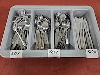 Mes, vork en lepel bestek set (50x) - afbeelding 1 van  2