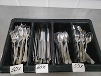 Mes, vork en lepel bestekset (50x) - afbeelding 1 van  4