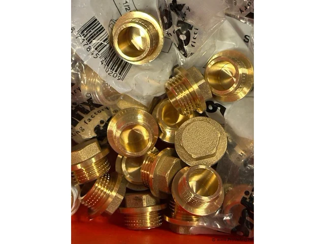 Messing dzr plug 1/2 bt. vsh - partij - afbeelding 3 van  4