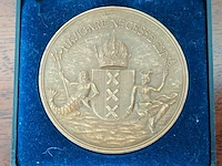 Messing gedenk munt "koninklijke nederlandsche stoomboot-maatschappij" - afbeelding 4 van  4