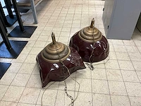 Messing hanglamp (2x) - afbeelding 1 van  6