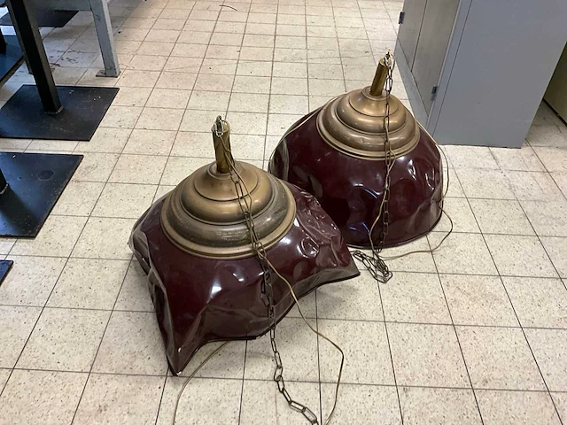 Messing hanglamp (2x) - afbeelding 2 van  6