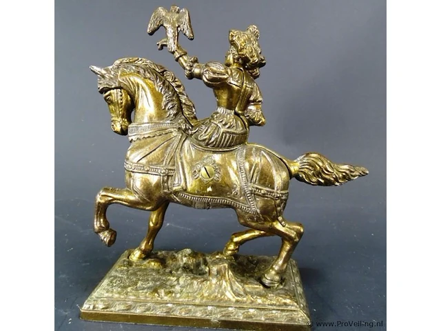 Messing ridder te paard - afbeelding 3 van  5