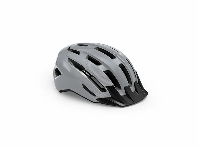 Met downtown mips fietshelm mannen &vrouwen - maat s/m (52-58cm) gray glossy - afbeelding 1 van  1