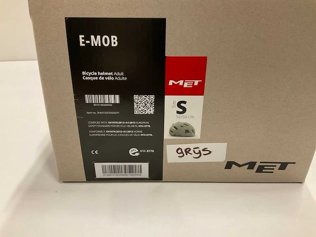 Met e-mob fietshelm adult maat s - afbeelding 2 van  3