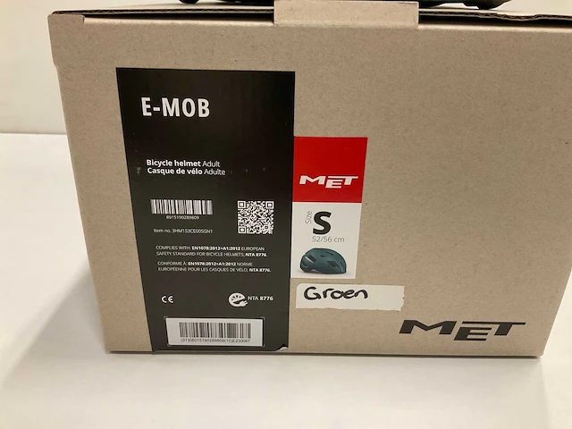 Met e-mob fietshelm adult maat s - afbeelding 2 van  2