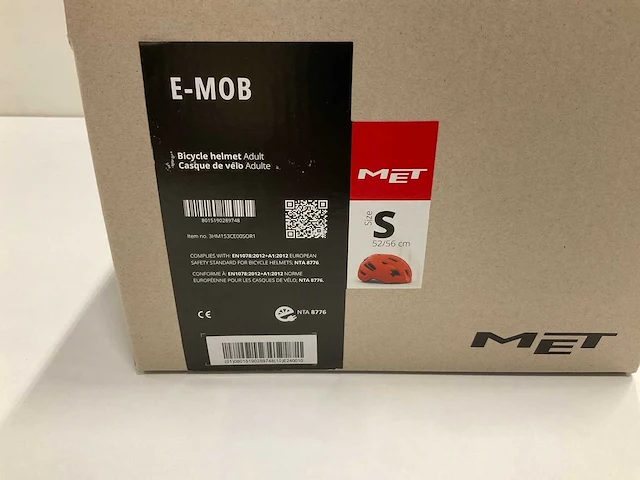 Met e-mob fietshelm adult maat s - afbeelding 2 van  3
