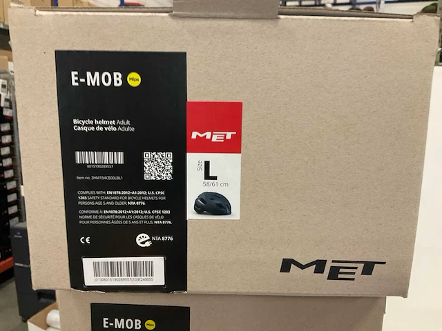 Met e-mob fietshelm maat l - afbeelding 4 van  4