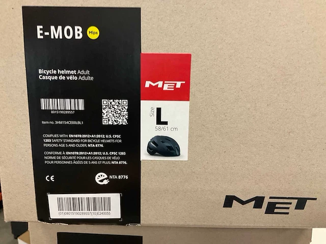 Met e-mob fietshelm maat l - afbeelding 4 van  4