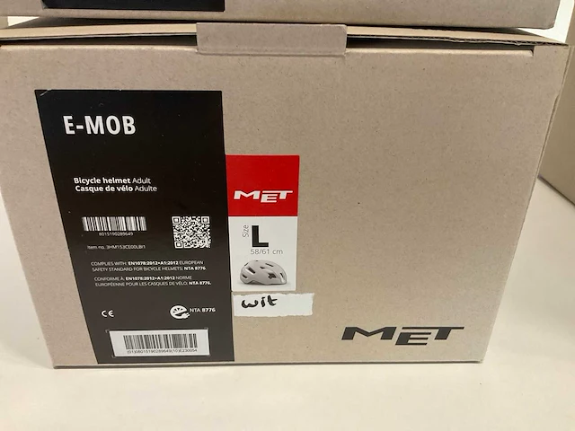 Met e-mob fietshelm maat l - afbeelding 3 van  3