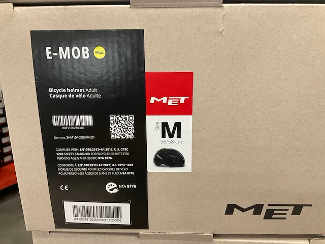 Met e-mob fietshelm maat m - afbeelding 4 van  4