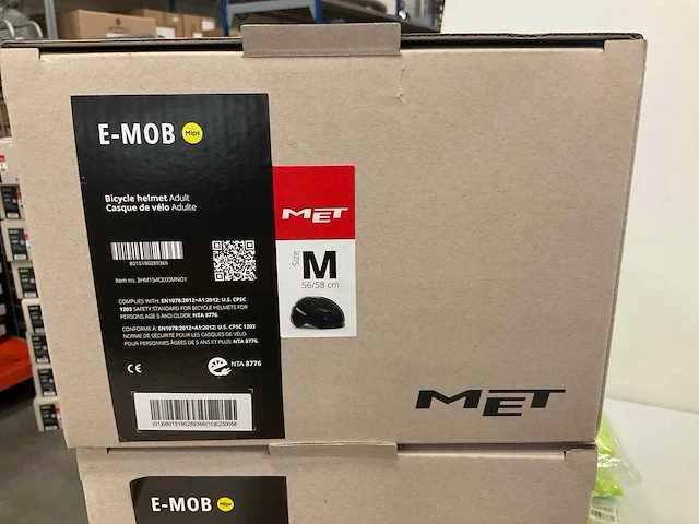 Met e-mob fietshelm maat m - afbeelding 4 van  4