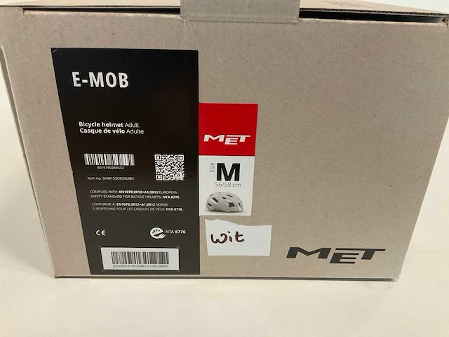 Met e-mob fietshelm maat m - afbeelding 3 van  3