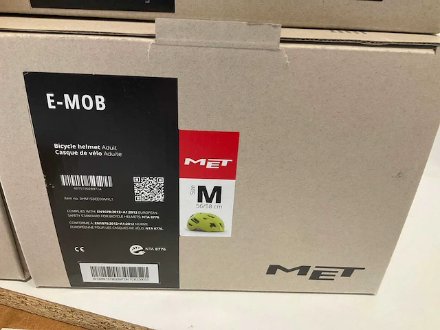 Met e-mob fietshelm maat m - afbeelding 3 van  3