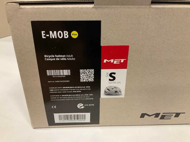 Met e-mob fietshelm maat s - afbeelding 3 van  4