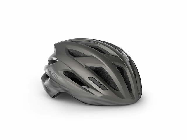 Met idolo fietshelm volwassenen maat m/l (52-59cm) titanium glossy - afbeelding 1 van  3