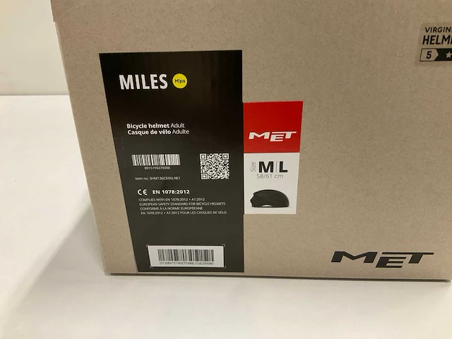 Met miles fietshelm adult maat m/l - afbeelding 2 van  2