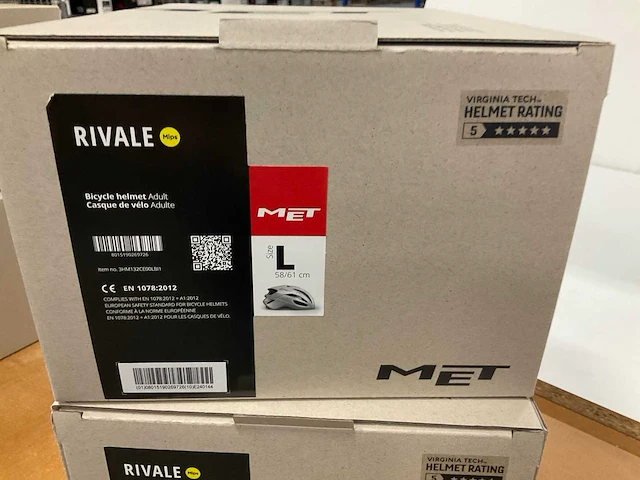 Met rivale fietshelm maat l - afbeelding 4 van  4