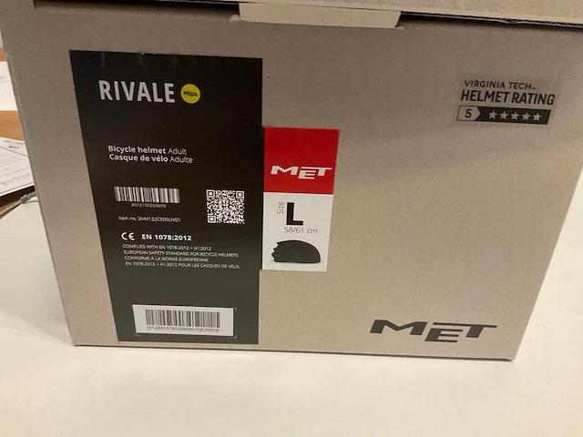 Met rivale fietshelm maat l - afbeelding 4 van  4