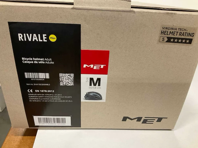 Met rivale fietshelm maat m - afbeelding 3 van  3