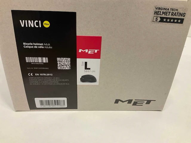 Met vinci fietshelm maat l - afbeelding 3 van  3