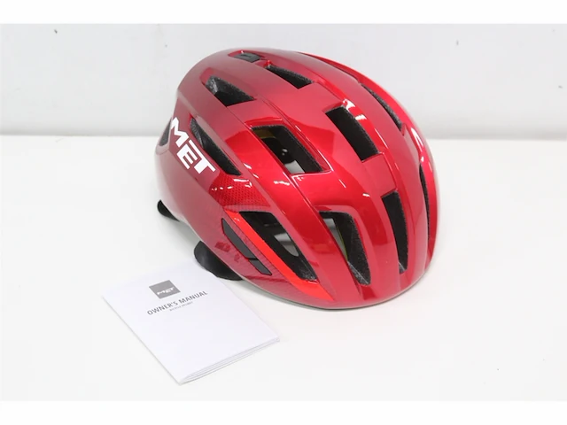Met vinci mips fietshelm mannen &vrouwen maat m (56-58cm) red metallic glossy - afbeelding 5 van  5