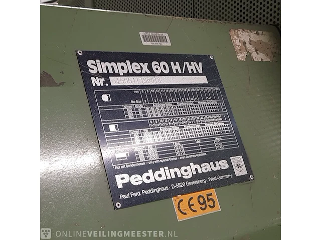 Metaal knip en buigmachine peddinghaus, simplex 60h / hv - afbeelding 6 van  21