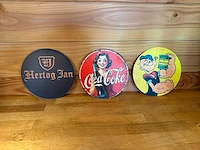 Metaal wand bordjes (3x) - afbeelding 1 van  1