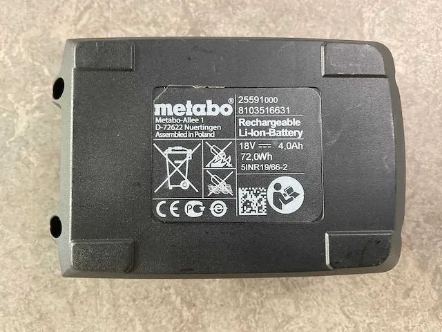 Metabo - 18v li-power - accu - afbeelding 5 van  5