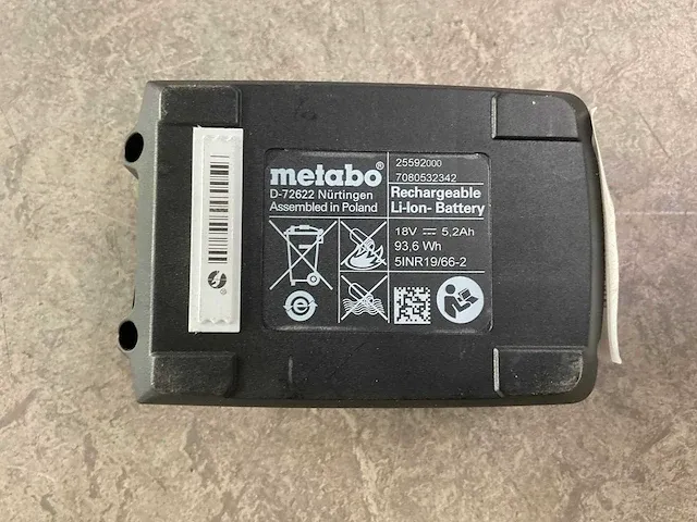 Metabo - 18v li-power - accu - afbeelding 5 van  5