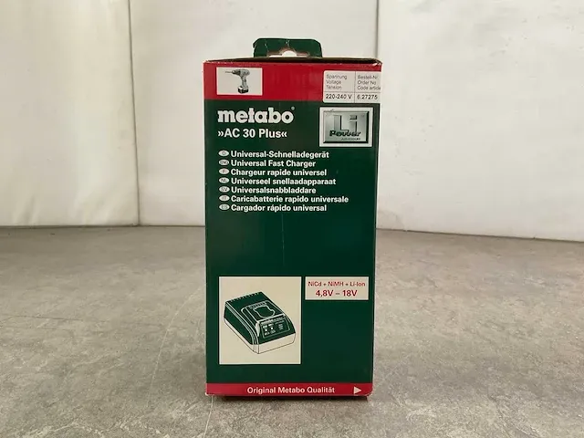 Metabo - ac30 plus - air cooled - accu lader - afbeelding 2 van  8