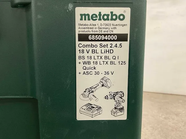 Metabo - diverse - combo set 2.4.5. - schroefboormachine en haakse slijper - afbeelding 5 van  6