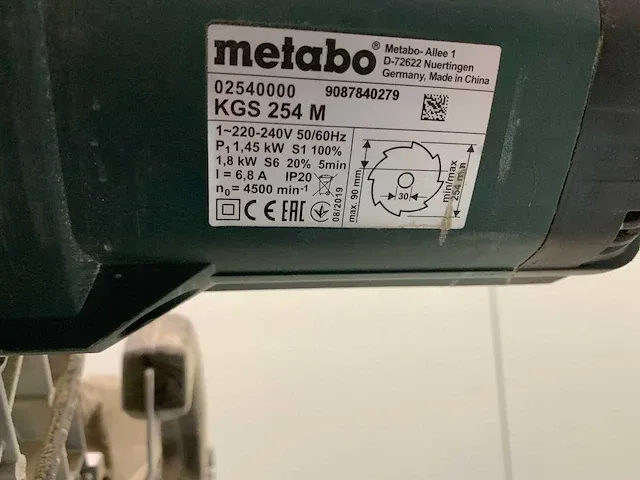Metabo - ks4251 - afkortzaag - afbeelding 10 van  11