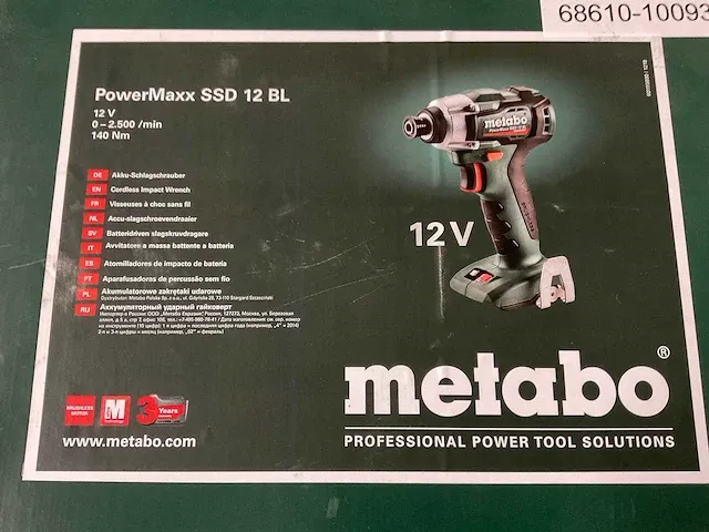 Metabo - powermaxx ssd 12 bl - accu-slagschroevendraaier - afbeelding 7 van  8