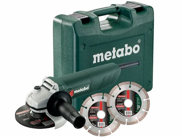 Metabo - w820-125 set - haakse slijpmachine - afbeelding 1 van  6