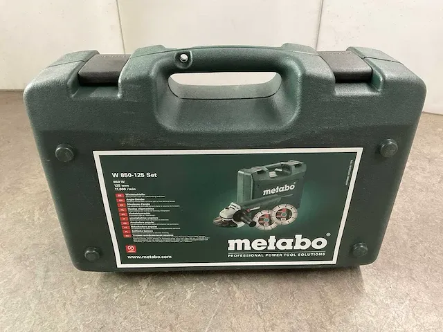 Metabo - w820-125 set - haakse slijpmachine - afbeelding 2 van  6