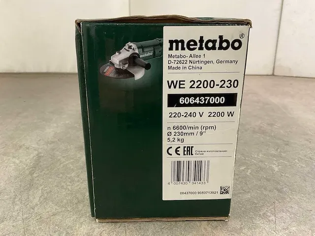 Metabo - we 2200-230 - haakse slijper - afbeelding 6 van  6