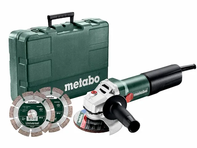 Metabo - weq 1400-125 set - haakse slijpmachine - afbeelding 1 van  6